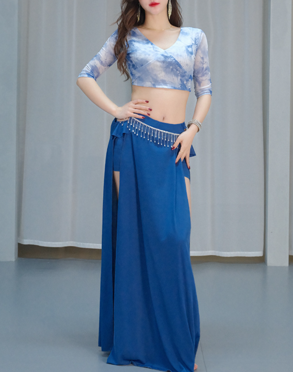 ベリーダンス セットアップ 水色 ベリーダンス】衣装 水色 ブラ ベリーダンス セットアップ 水色 ベリーダンス】衣装 水色 ブラ