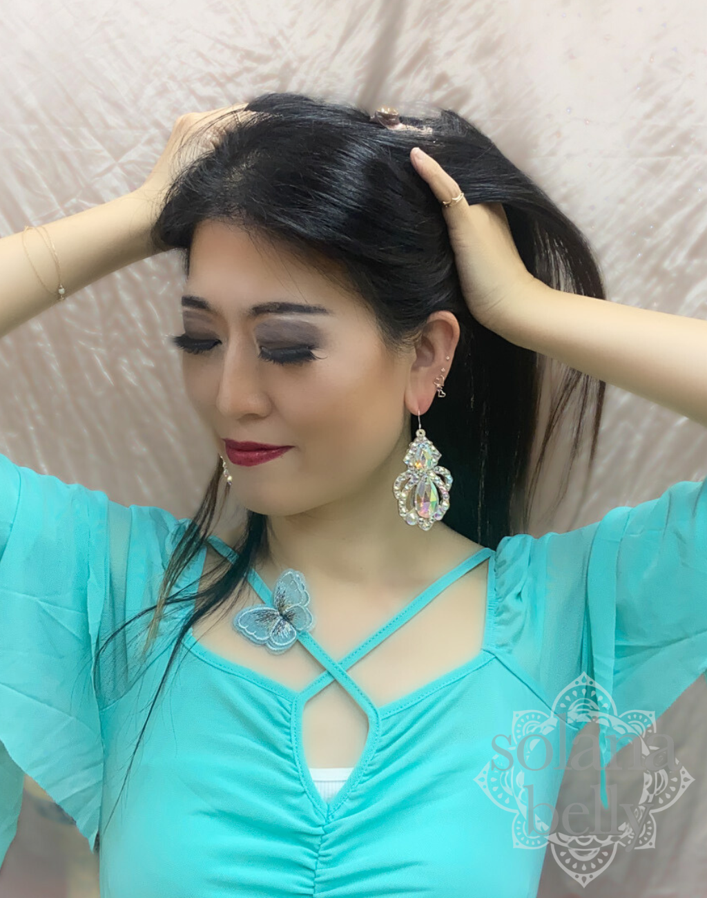 即納 ベリーダンス衣装、レッスン着に合わせたいピアス アクセサリー イヤリング 初心者向けの軽量タイプ