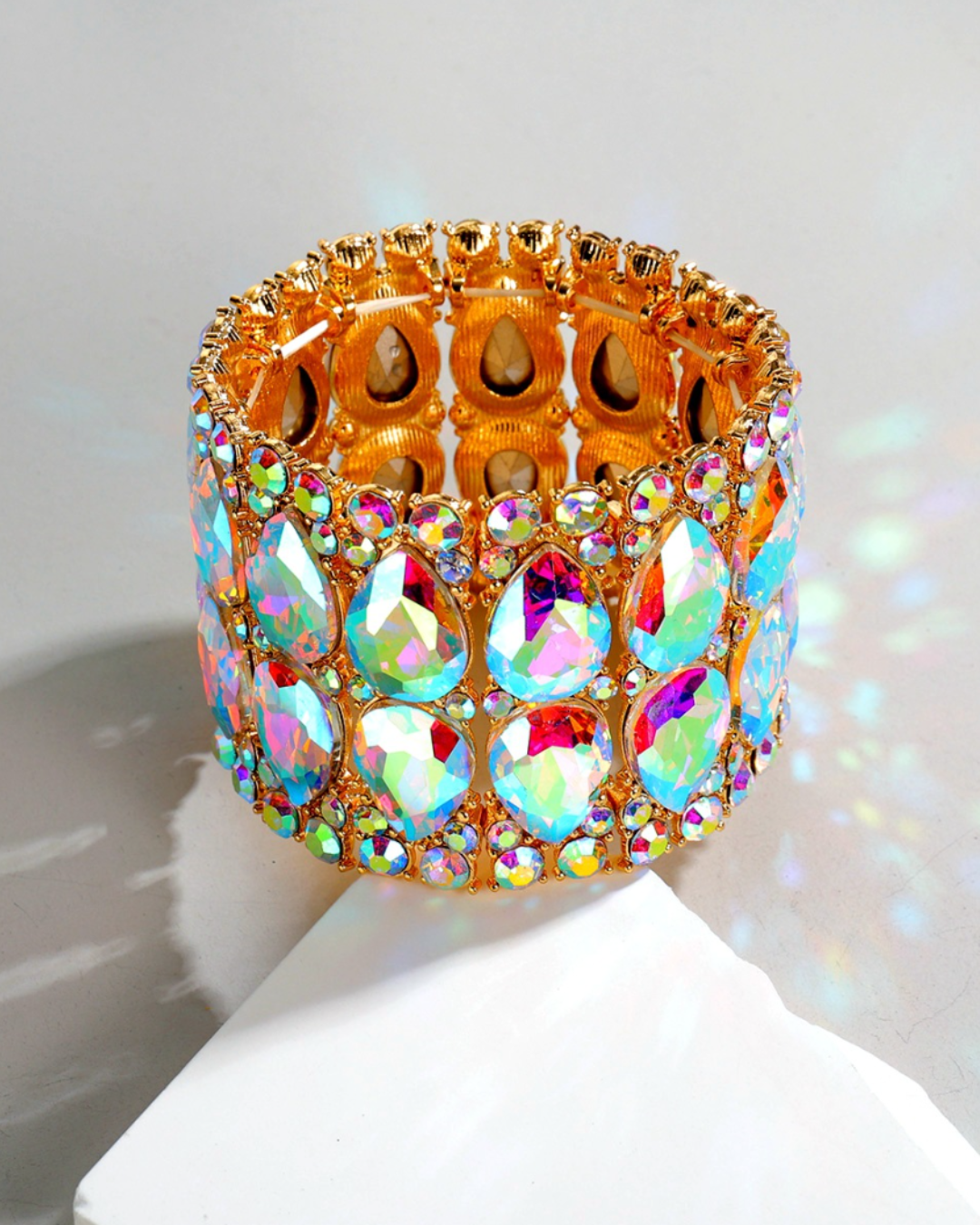 ベリーダンス アクセサリー バングル ブレスレット クリスタル ダブル ビジュー 衣装 AC0055