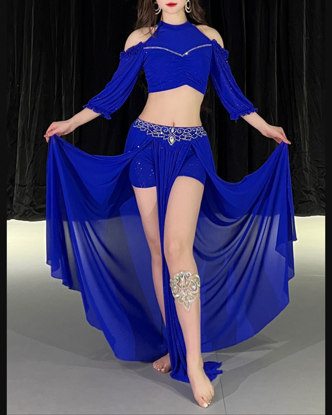 青バラディベリーダンスセットアップ 青バラディベリーダンスセットアップ