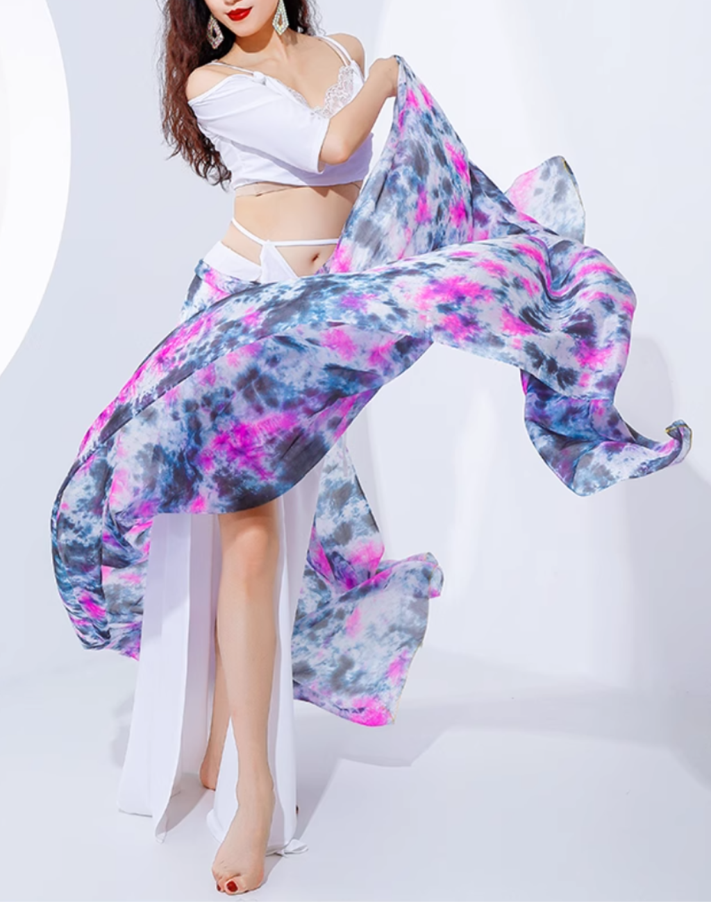 ベリーダンス 初心者向け シルクベール 前開き ガラベーヤ ワンピース 即納 レッスン着、ベリーダンス衣装の上に羽織れるガラベーヤ と相性抜群