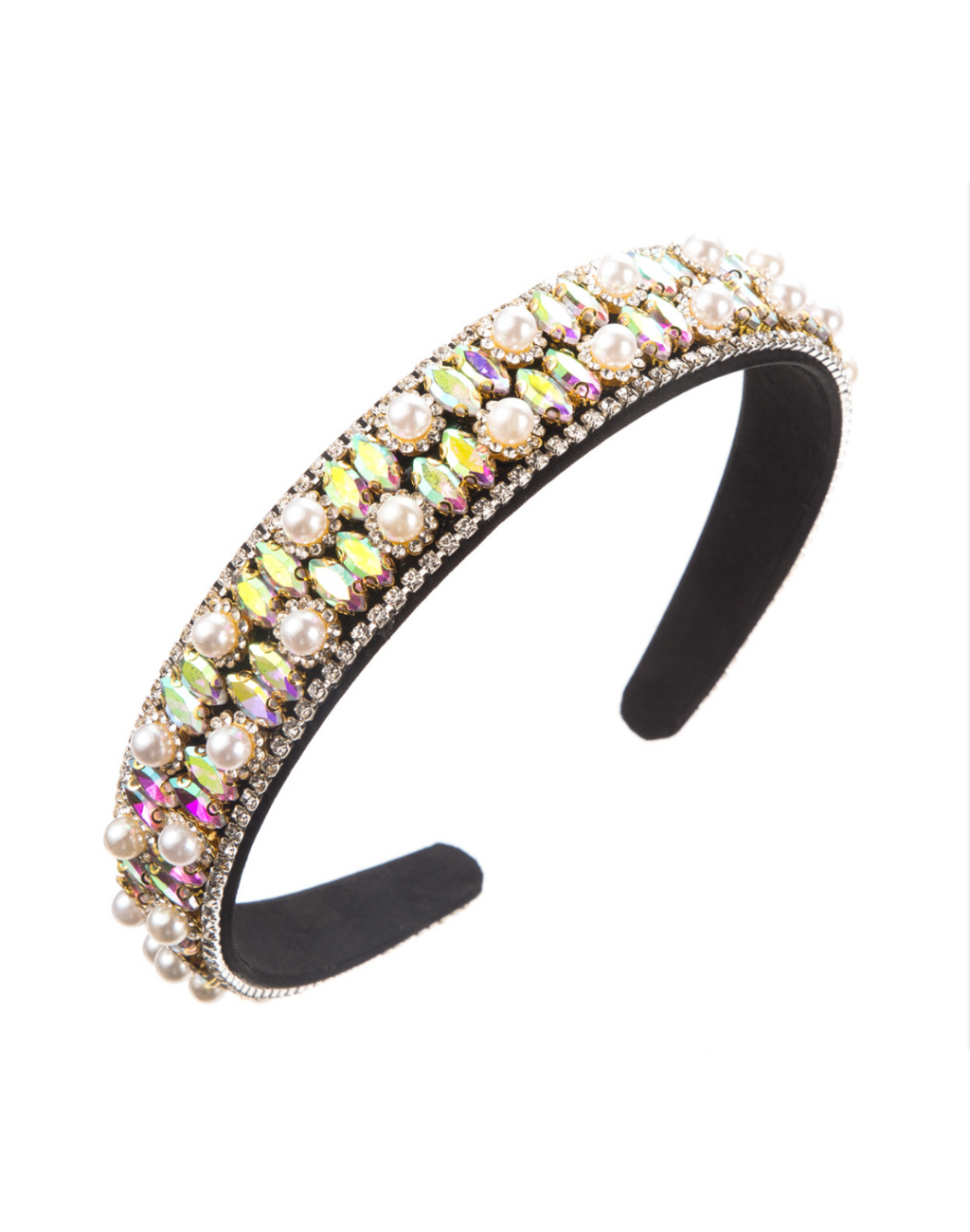 ベリーダンス衣装、レッスン着と相性抜群の初心者向けヘッドアクセサリー ビジュー カチューシャ ゴールド マルチカラー