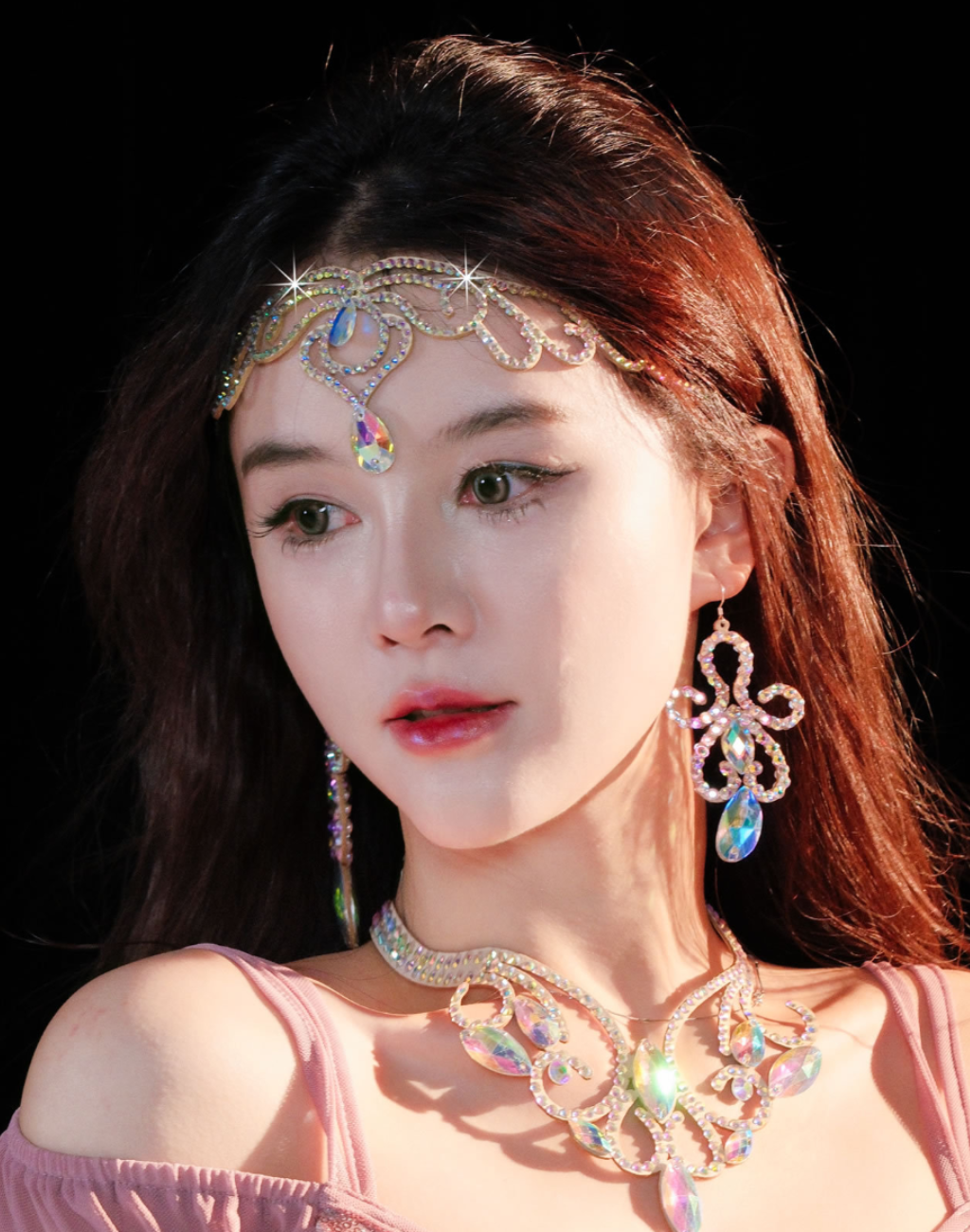 即納 ベリーダンス衣装、レッスン着に合わせたいヘッドアクセサリー 初心者向けの軽量布タイプ