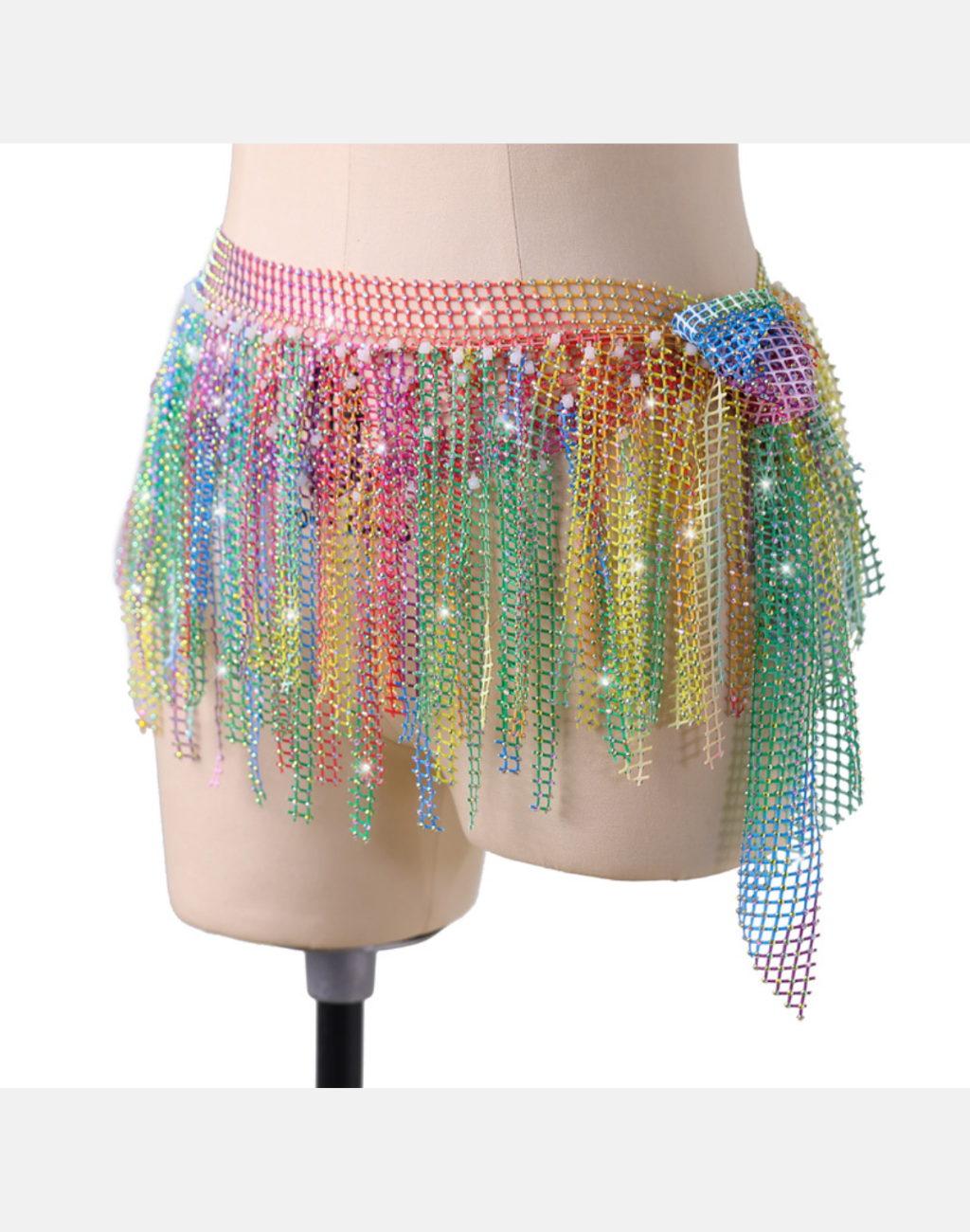 ベリーダンス ヒップスカーフ レッスン着 コイン フリル フリンジ ロング コインなし 初心者 ソラナベリー solana belly