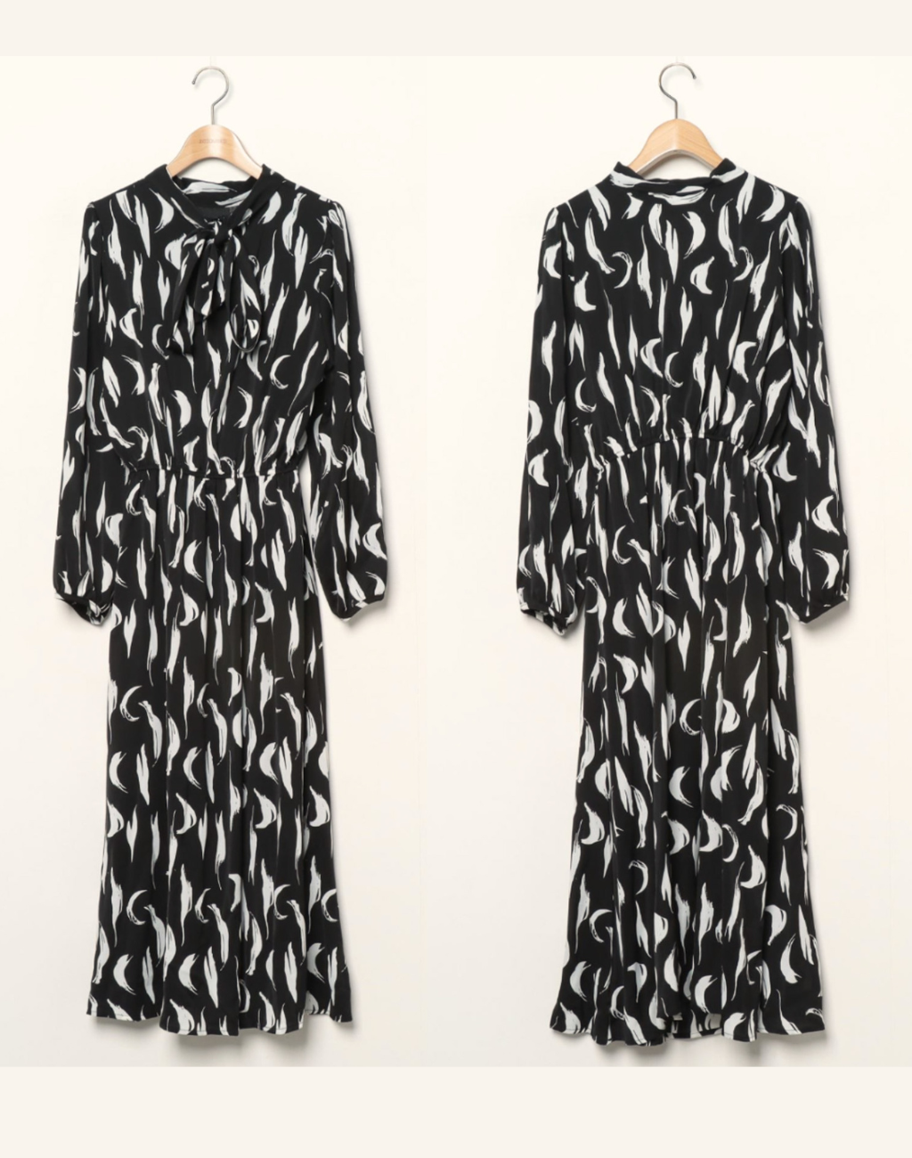 ベリーダンス ガラベーヤ モノトーン ワンピース ブラック AP0086BK