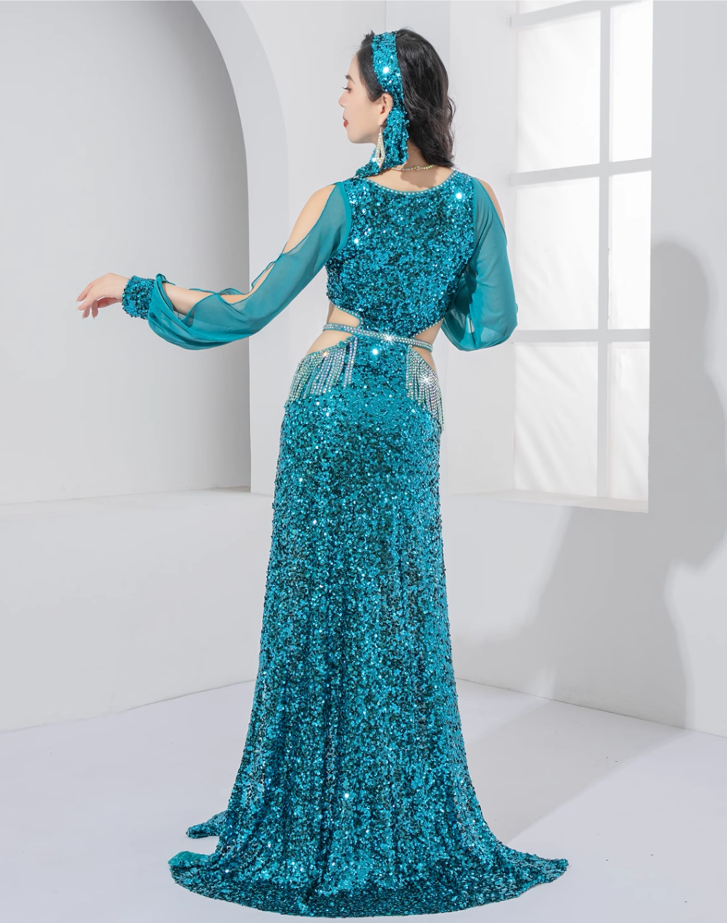 即納 ベリーダンス オリエンタル 衣装 ベリーダンス衣装 バラディドレス 初心者向けレッスン着やガラベーヤを羽織って発表会へ ピンク