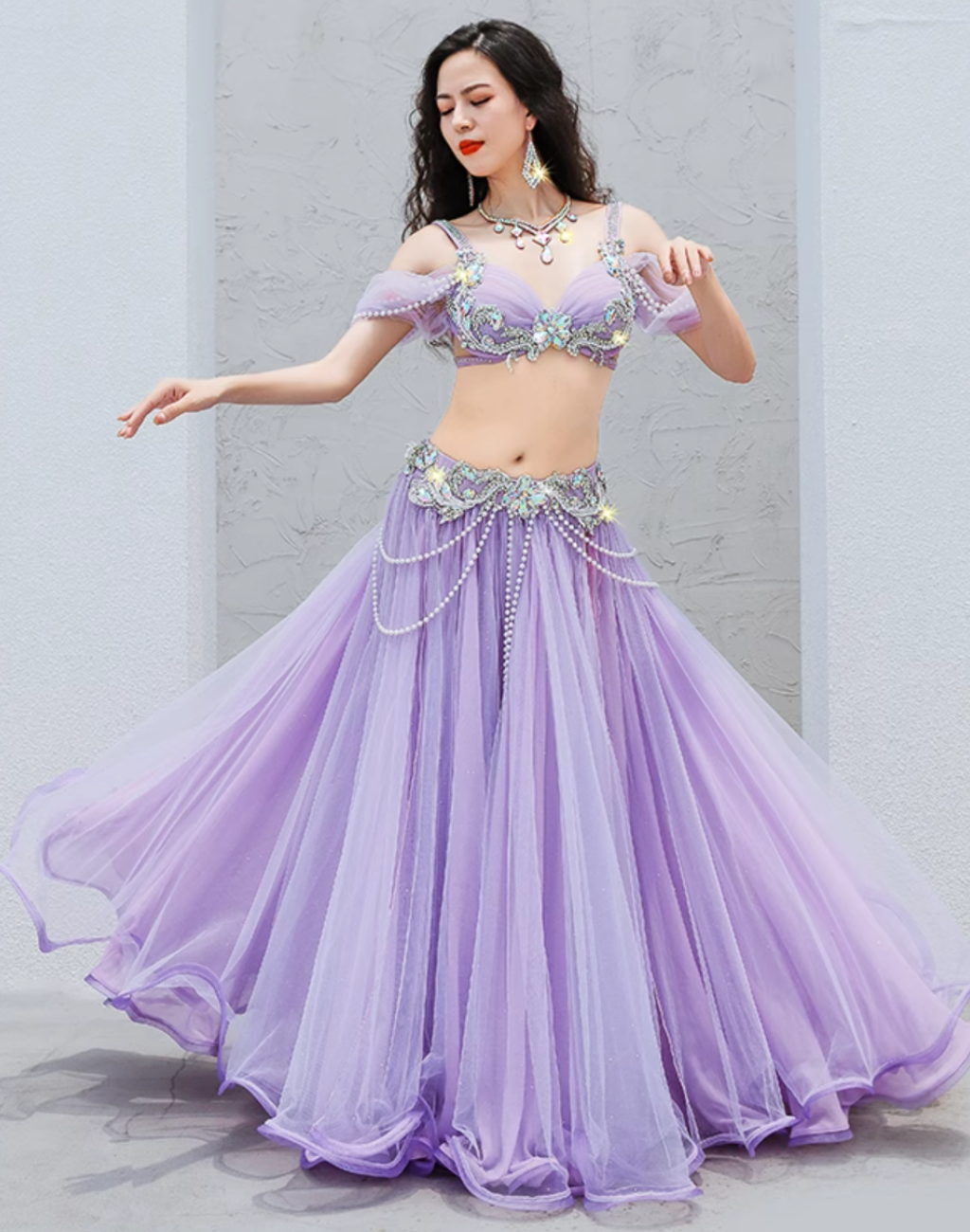 ベリーダンス 衣装 Bella フルセット ダンス衣装 パープル ベラ 楽天 ベリーダンス 衣装 Bella フルセット ダンス衣装 パープル ベラ 楽天