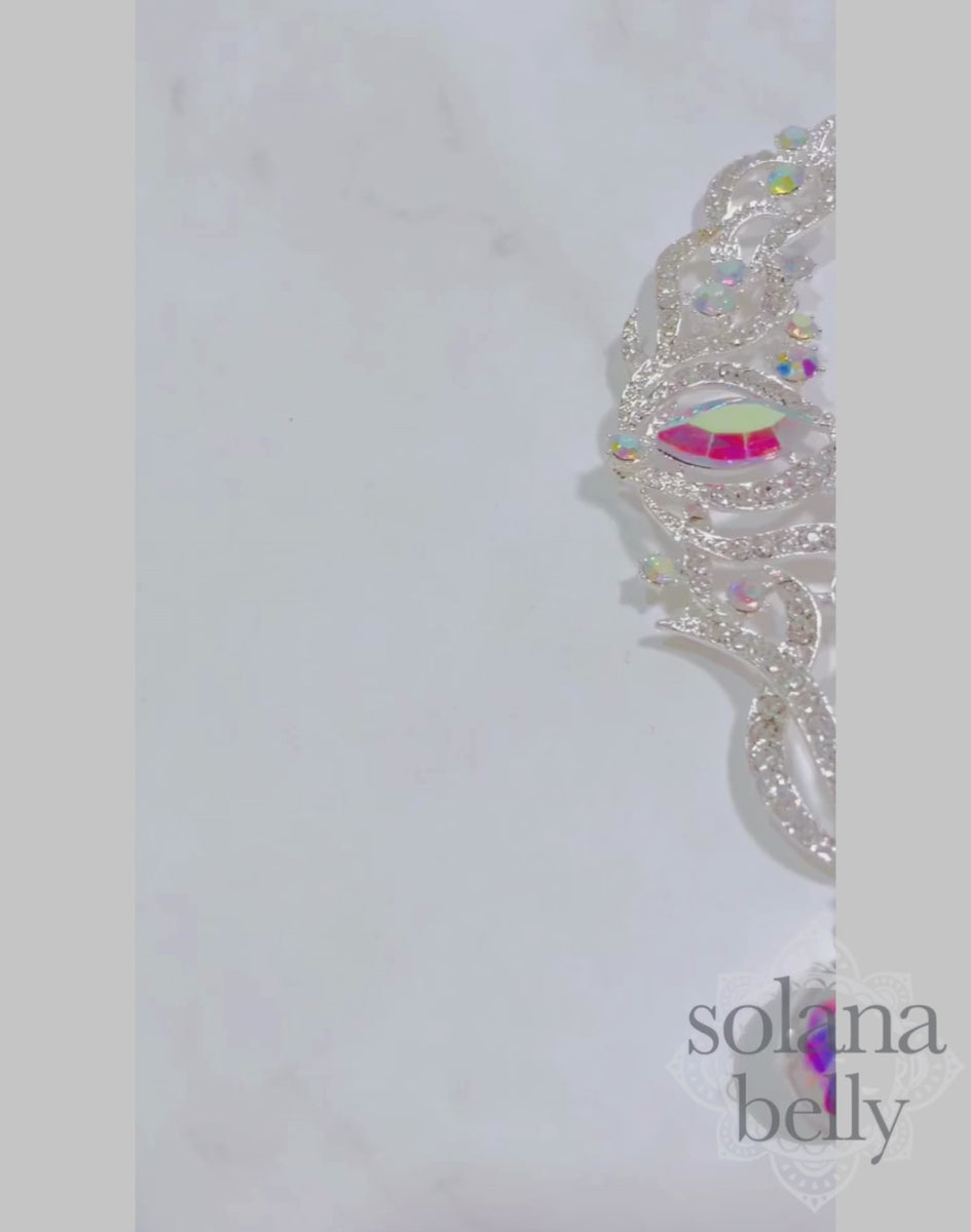 【送料無料】 社交ダンス イヤリング ピアス 大ぶり ブルー 青 ハンドメイド ダンス 衣装 トップス モダンドレス スカート ドレス ジュエリー  人気 上品 アクセサリー プレゼント ギフト 結婚式 レディース 華やか ウエディング パーティー | アクセサリーティーグレース神戸