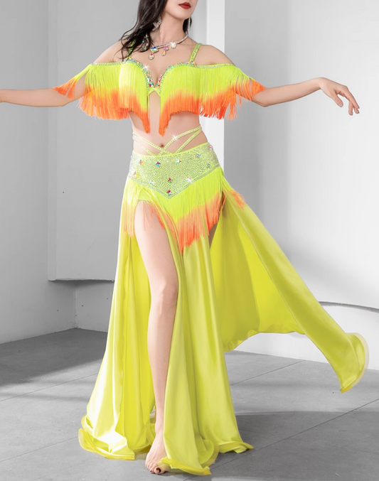 Hoyda ベリーダンス衣装 黄色 イエロー Hoyda ベリーダンス衣装 黄色 イエロー Amazon.co.jp: ダンス服