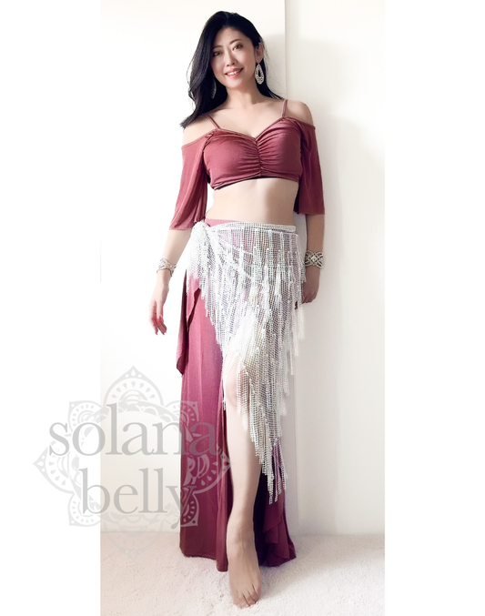 レッスン着　ワイドパンツセットアップ　ローズレッド　LW0128RD