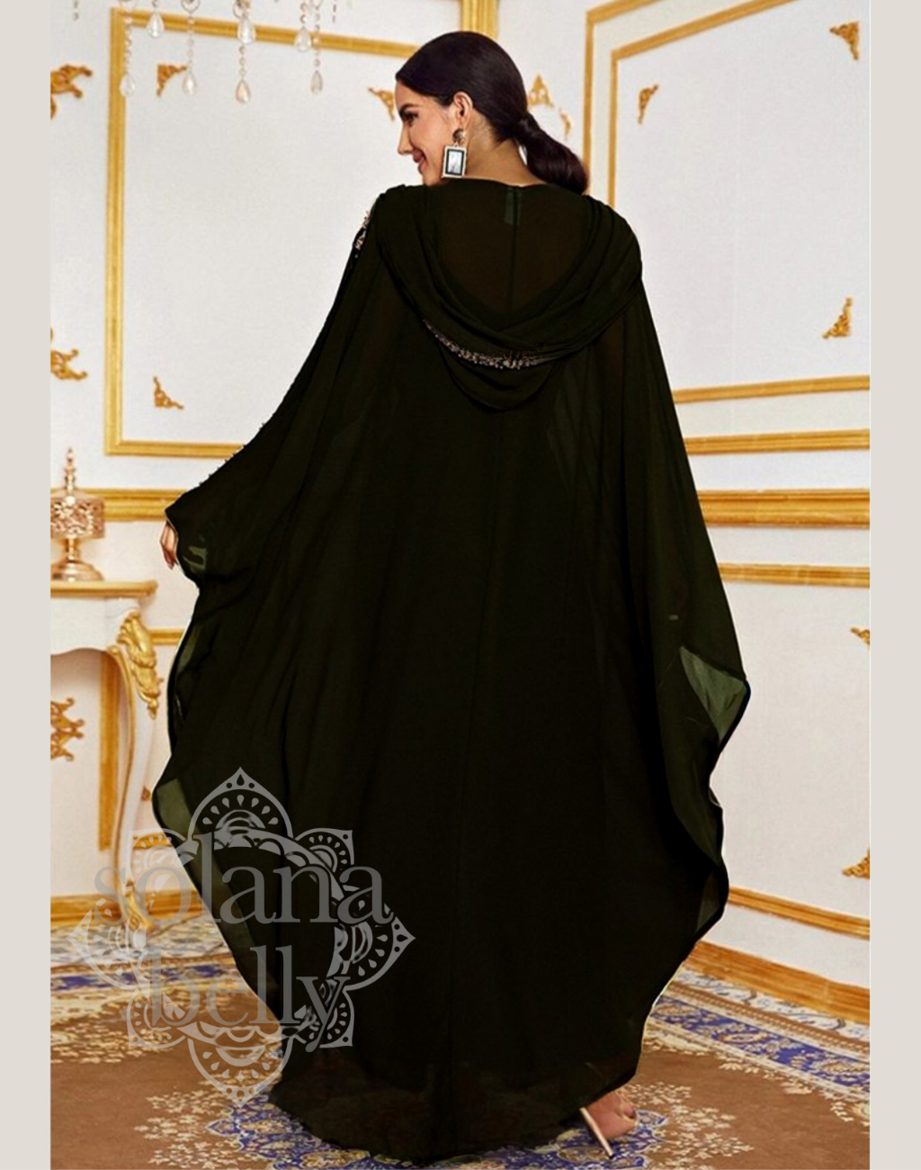 送料無料】 即納 ベリーダンス 前開き ガラベーヤ アバヤ 初心者 衣装