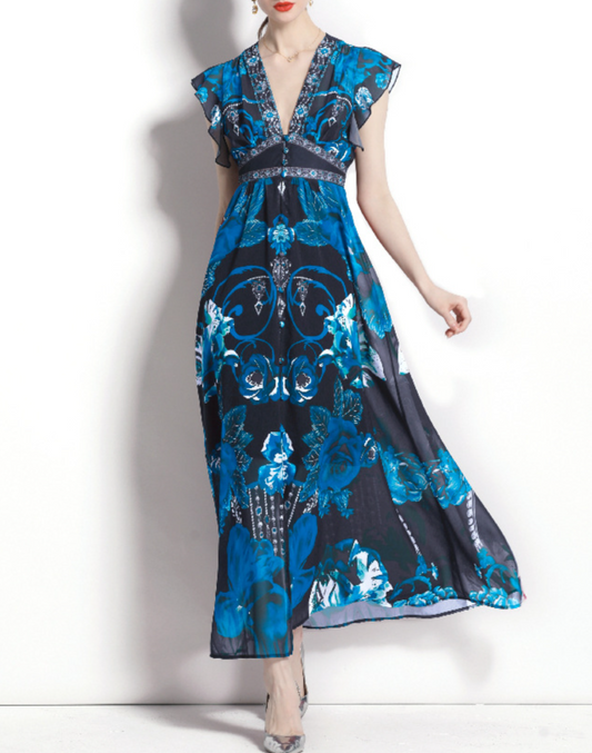 ガラベーヤ | ダンス 衣装 deuxiemer 【ベリーダンス用衣装】水色 ガラベーヤ | ダンス 衣装 deuxiemer 【ベリーダンス用衣装】水色