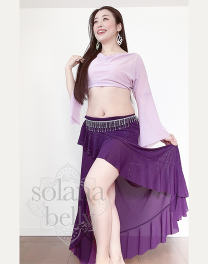 ベリーダンス　レッスン着　パープル　LW0133PU