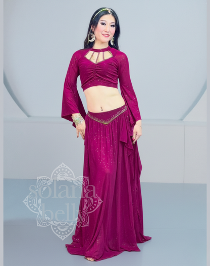 レッスン着　ビジュー　セットアップ　ピンク　LW0121PK