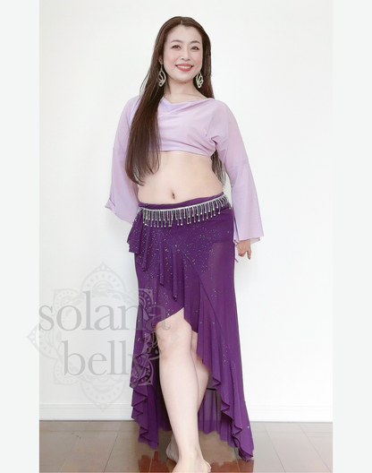 ベリーダンス　レッスン着　パープル　LW0133PU