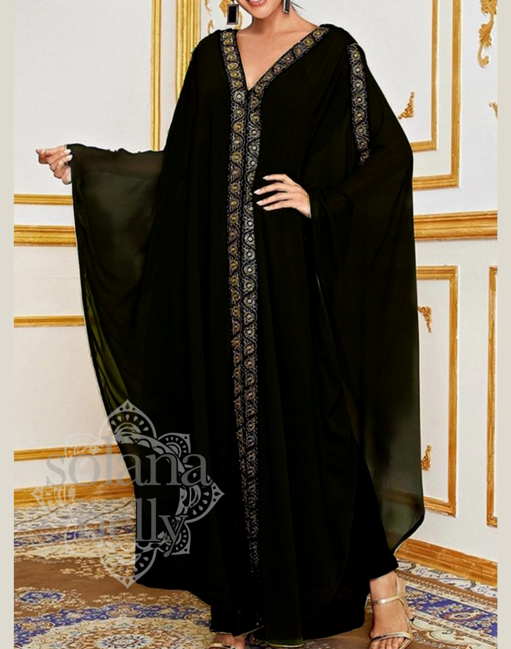 送料無料】 即納 ベリーダンス 前開き ガラベーヤ アバヤ 初心者 衣装