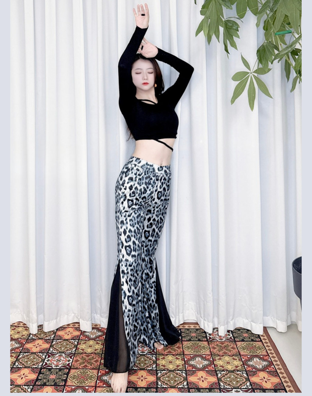 送料無料】レオパード柄が上品なワイドパンツセットアップ｜ベリー