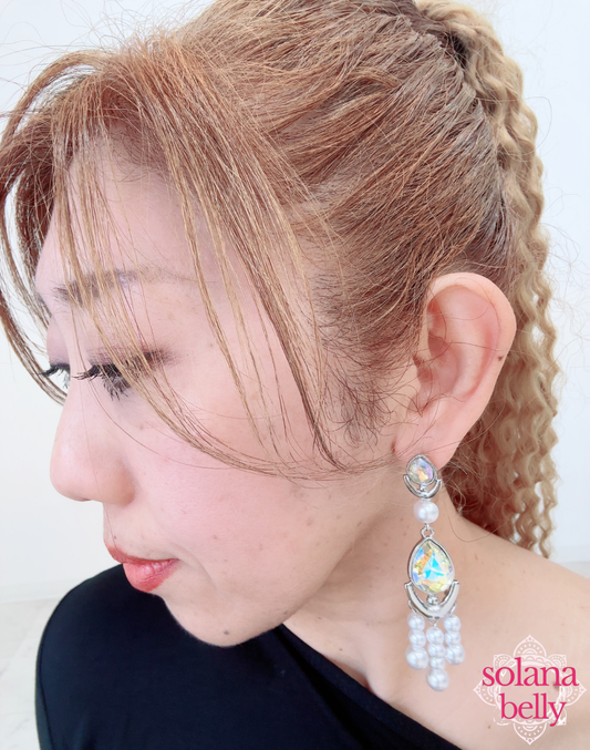 パールシャンデリア　ピアス／イヤリング　AC0109E