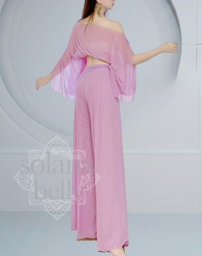 レッスン着　ワイドパンツセットアップ　ライトパープル　LW0139PU