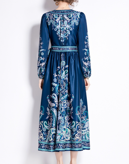 ガラベーヤ　ラップワンピース　ブルーグリーン　AP0134GR