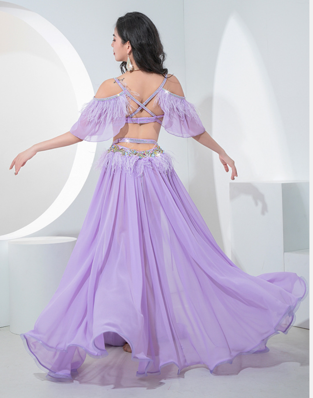 パープル ベリーダンス セットアップ パープル ベリーダンス セットアップ