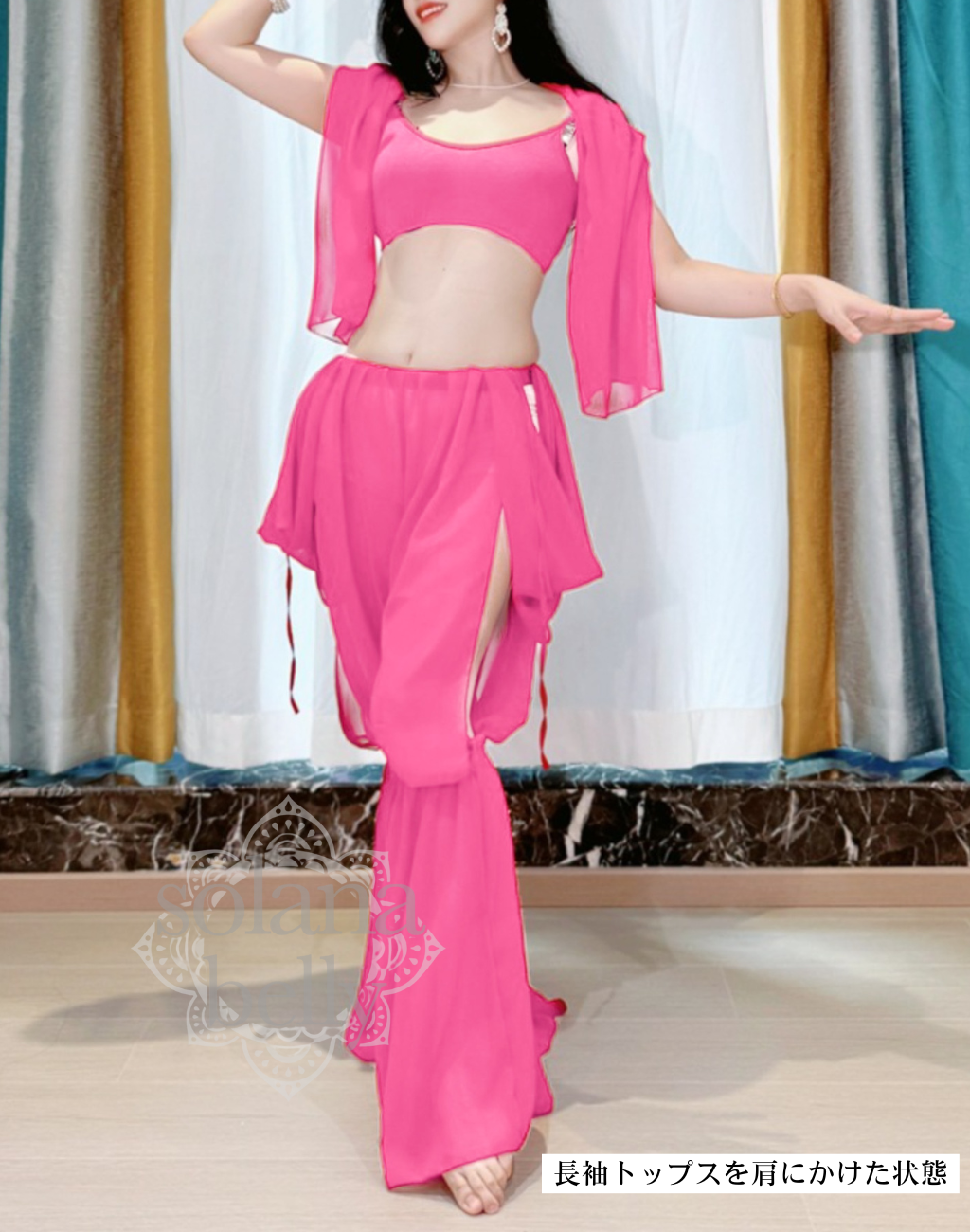 送料無料】動きやすさと存在感を両立するワイドパンツ｜ベリーダンス