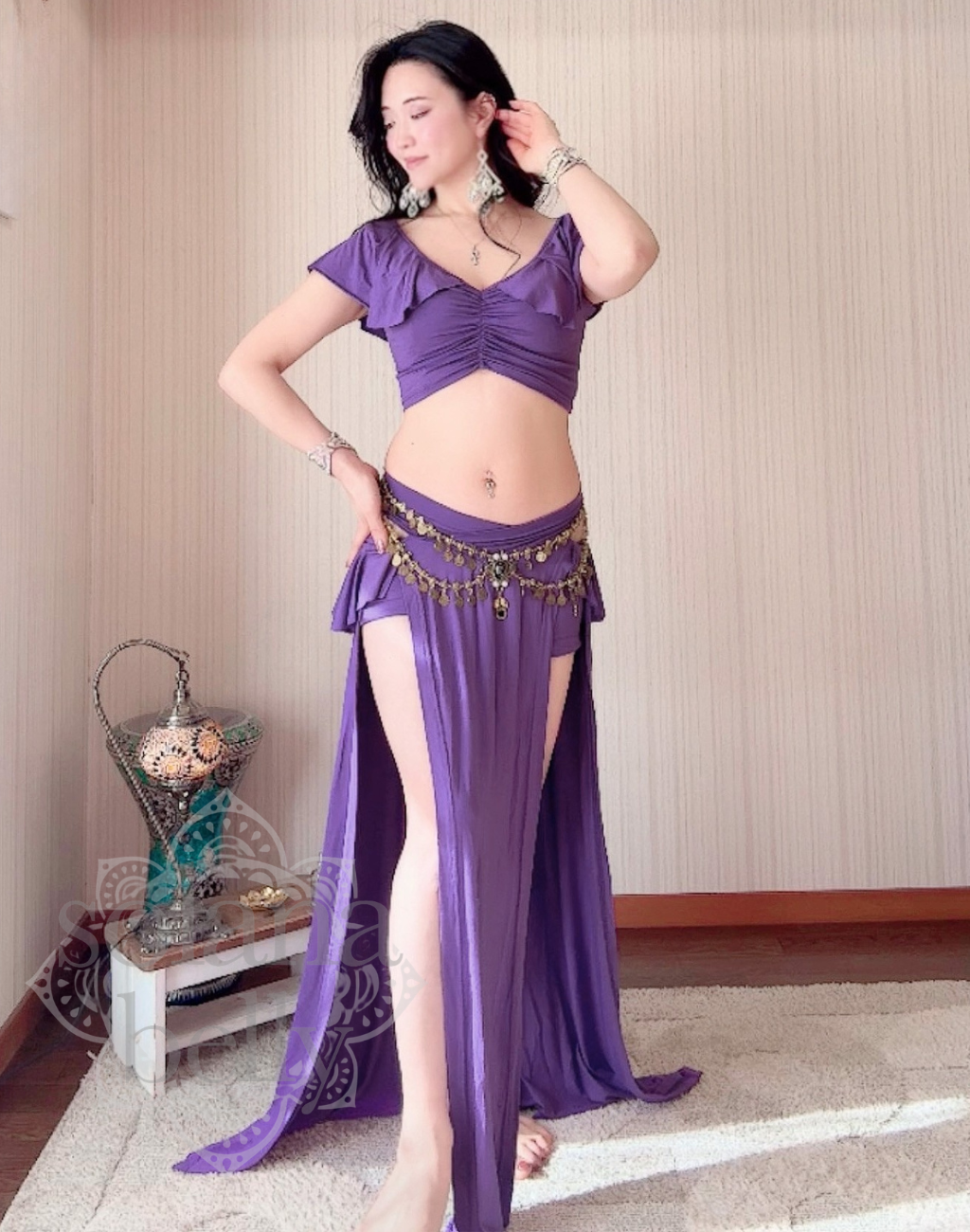 レッスン着　セットアップ　パープル　LW0183PU