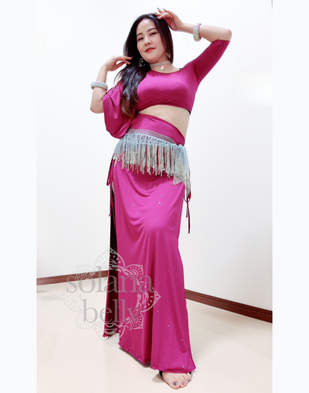 新品　ガラベーヤ　ベリーダンス衣装　ベリーダンスレッスン着　ハリージドレス ベリーダンスレッスン着・衣装の専門サイトsolana bellyレッスン着