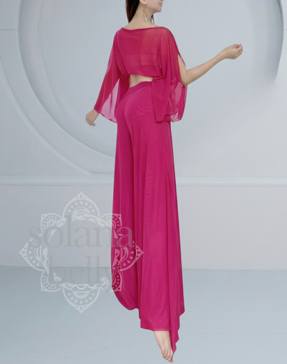 レッスン着　ワイドパンツセットアップ　ピンク　LW0139PK