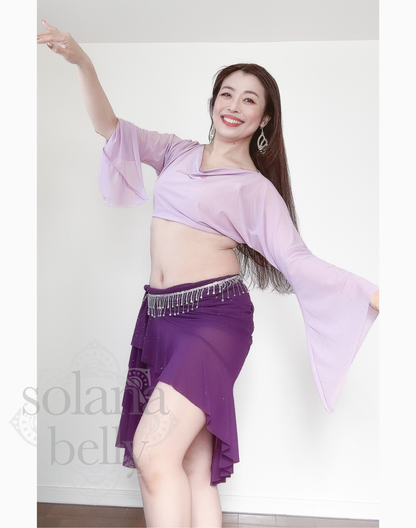 ベリーダンス　レッスン着　パープル　LW0133PU