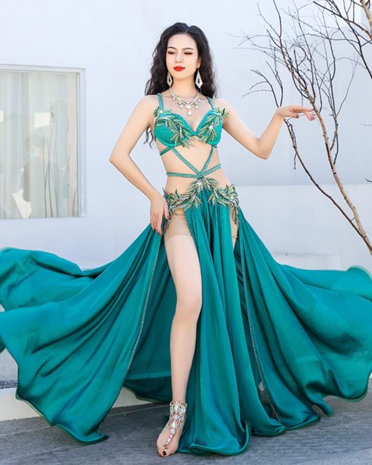 ベリーダンス セットアップ 水色 ベリーダンス セットアップ 水色