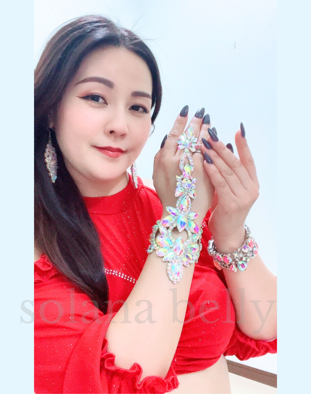 即納　ベリーダンス衣装、レッスン着に合わせたいブレスレット　バングル　アクセサリー　初心者向けの軽量布タイプ