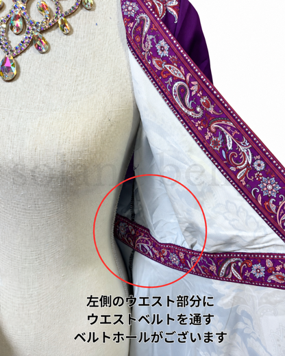 ガラベーヤ　ラップワンピース　オリエンタルパープル　AP0165PU