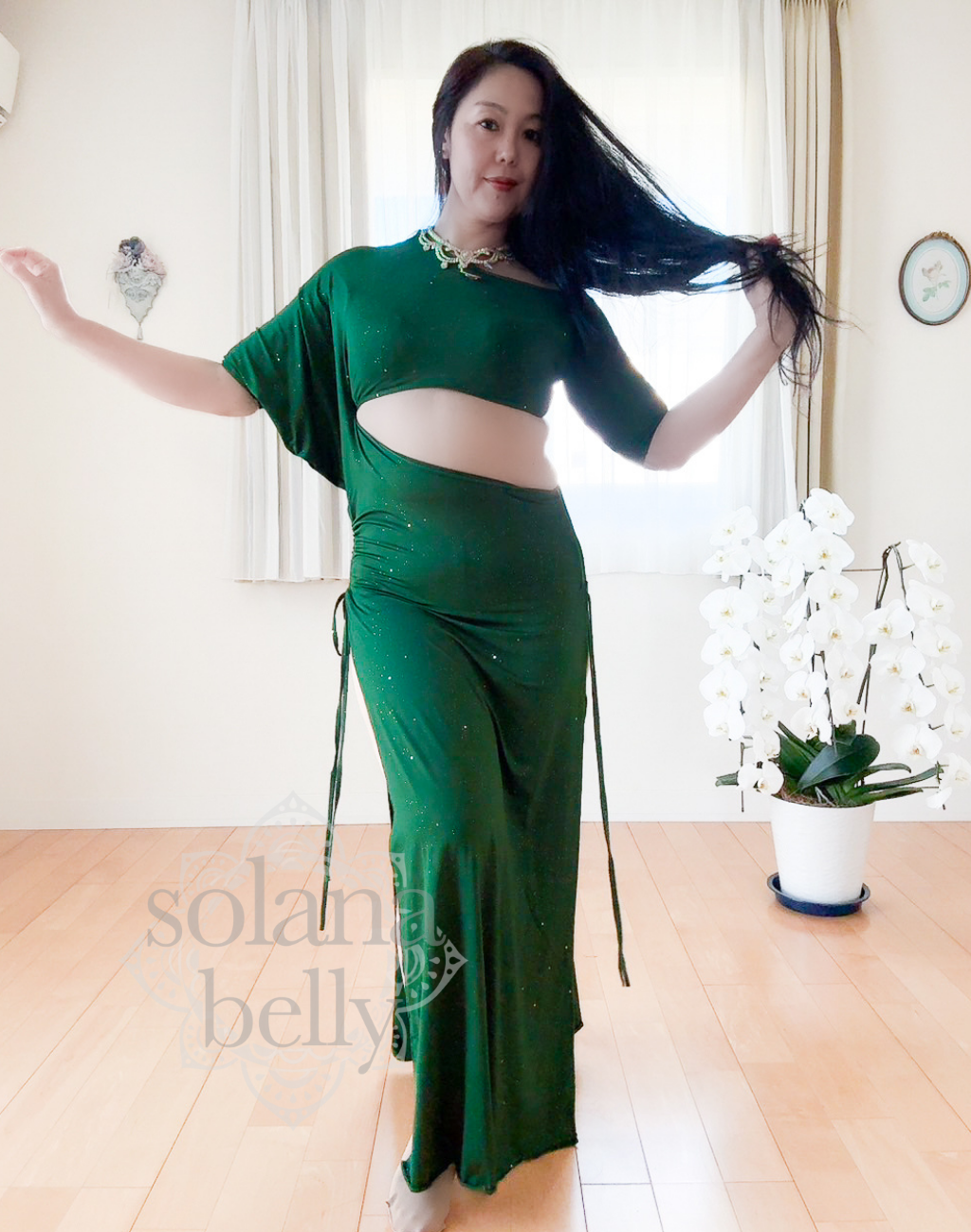 レッスン着　ワンピース　グリーン　LW0127GR