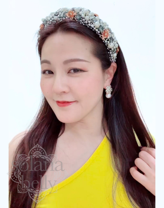 パールカチューシャ　シルバー 　AC00108