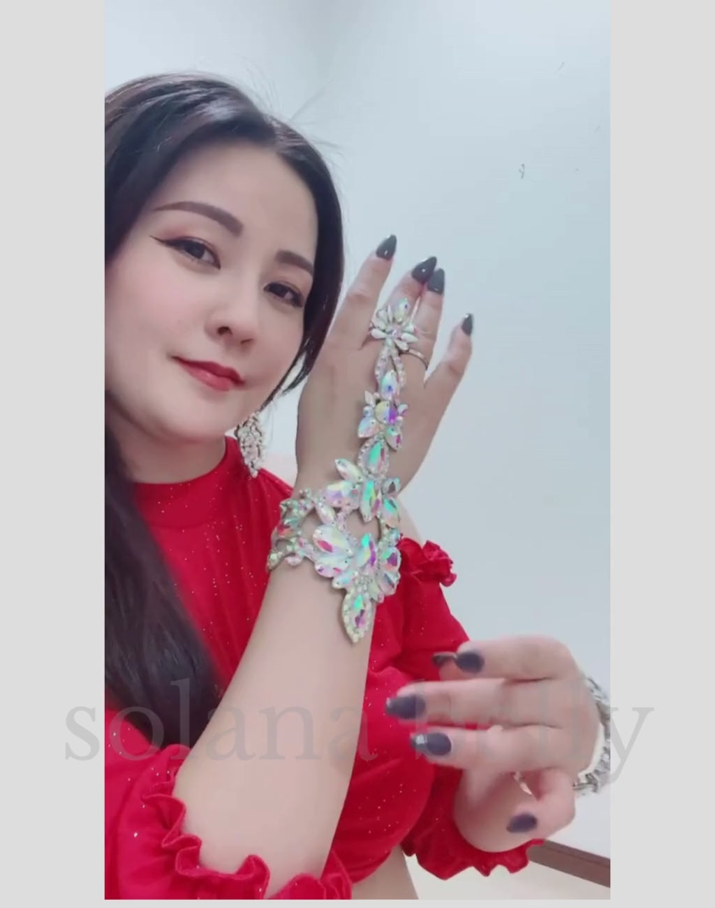 即納　ベリーダンス衣装、レッスン着に合わせたいブレスレット　バングル　アクセサリー　初心者向けの軽量布タイプ