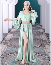 画像をギャラリービューアに読み込む, ベリーダンス衣装　モアシャハットドレス　Muwashahat　 衣装　ミントグリーン　CS0014MT
